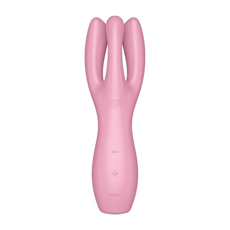 Satisfyer Threesome 3 Layon Vibrator Pink 8.5 Inches