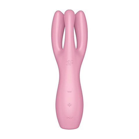 Satisfyer Threesome 3 Layon Vibrator Pink 8.5 Inches