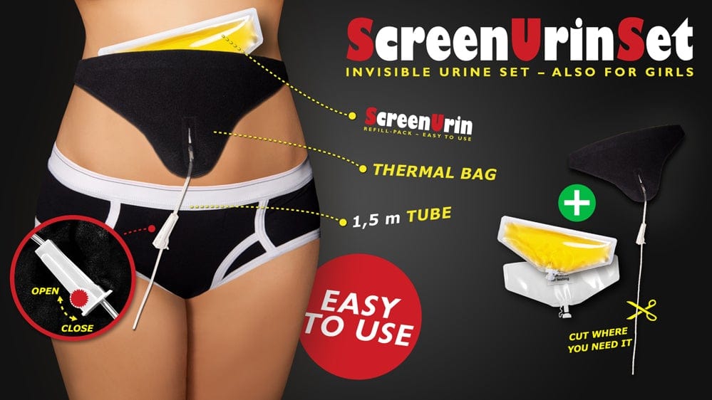 ScreenUrin Set for Her – 1.5m Tube and 80ml Capacity Urine Delivery System Drug Screening