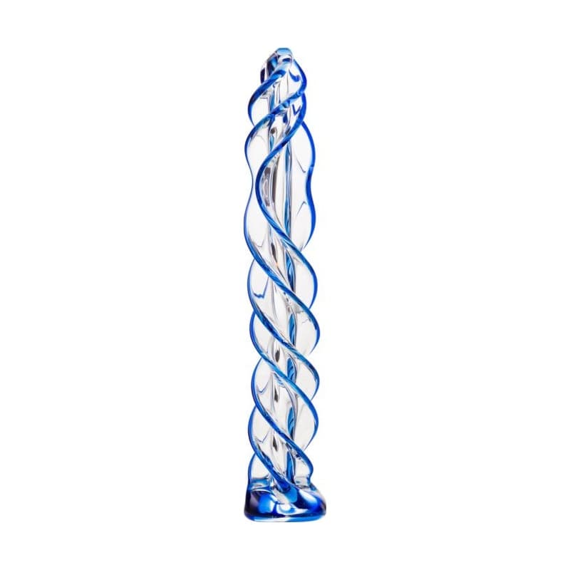 Sexus Glass Dildo Blue Helix 18.7 Centimeters > Glass > Dildos Main image