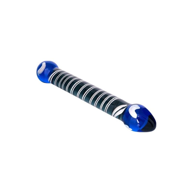 Sexus Glass Dildo Duo Blue 20cm Body Safe Adult Toy DONGS Glass