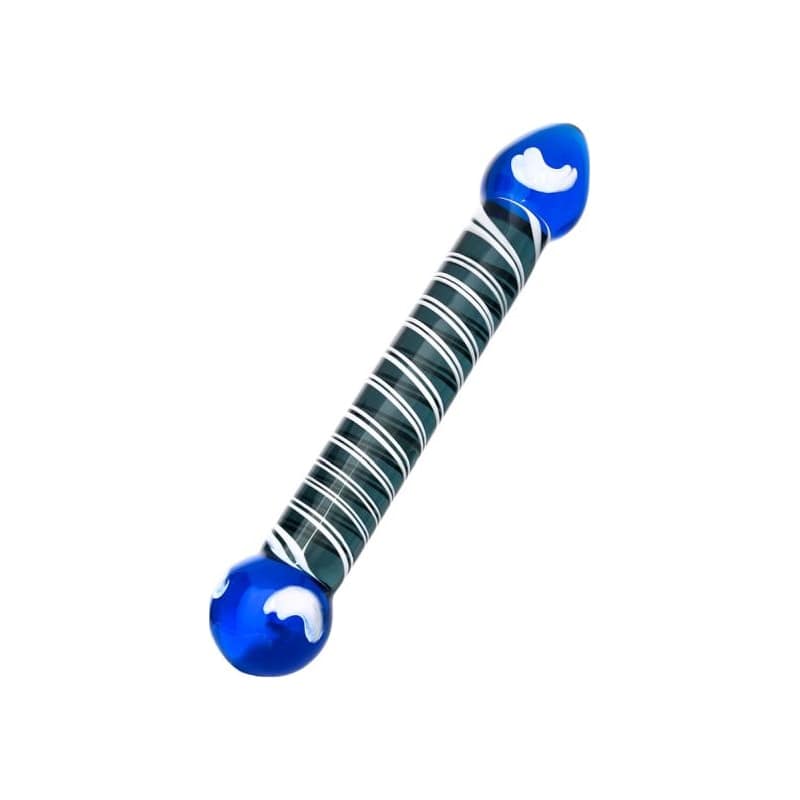 Sexus Glass Dildo Duo Blue 20cm Body Safe > Glass > Dildos Main image