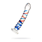Sexus Glass Dildo with Blue Tip 18cm > Glass > Dildos
