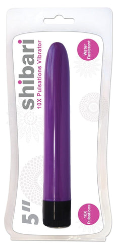 Shibari 10X Pulsations Vibrator 5in Purple for Intense Pleasure Purple Couples Toys