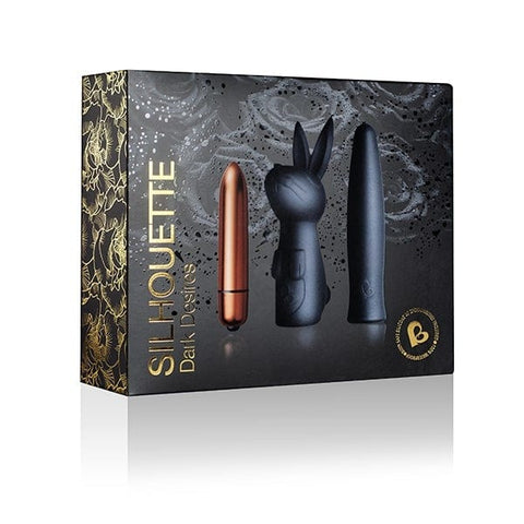 Silhouette - Dark Desires Beginner Vibrator Set - Black Black Couples Toys