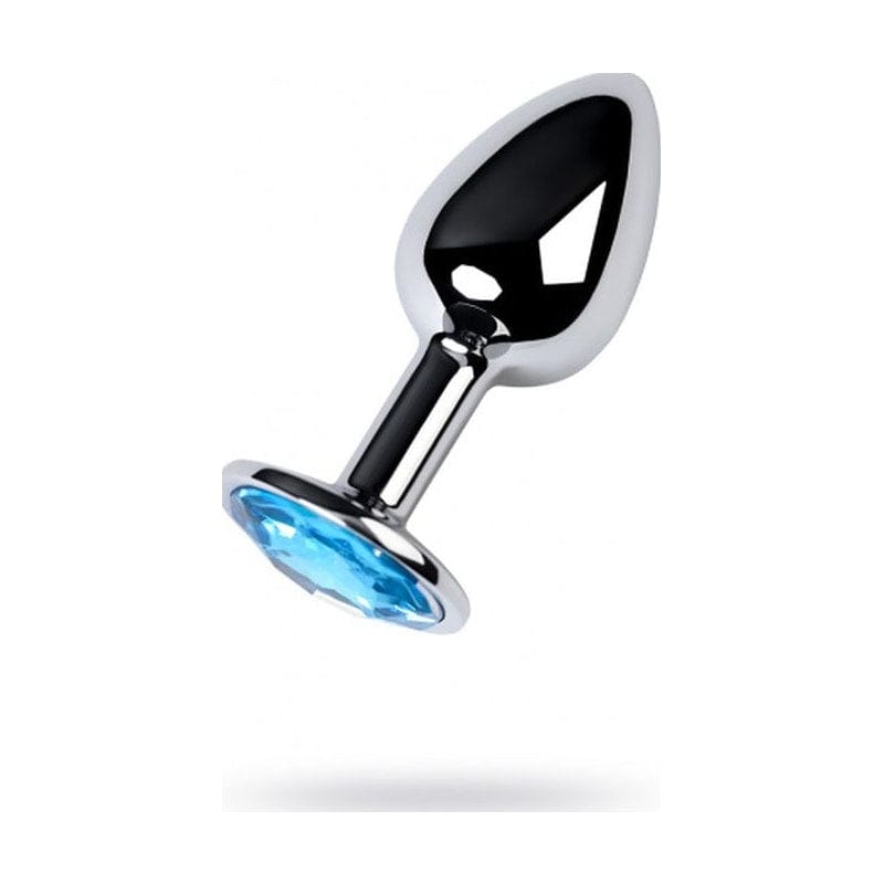 Silver Metal Anal Plug with Topaz Crystal Small > Anal Range > Jewel Butt Plugs Main image