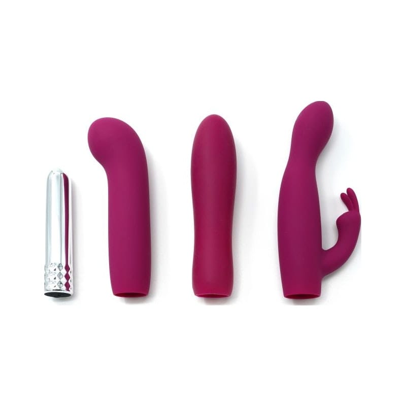 Skins Minis Massage A Trois Pleasure Set – 3 Interchangeable Covers Bullet Vibrator > Vibrators > Mini Vibrators