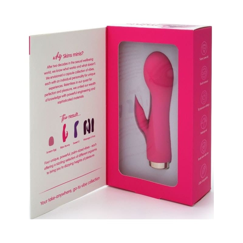 Skins Minis - The Bijou Bunny Mini Vibrator 4 Inches VIBRATORS-RABBIT