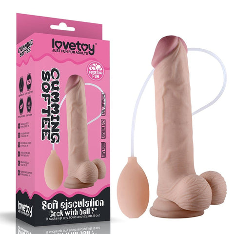 Soft Ejaculation Cock With Ball 9 Inch Lifelike Dildo for Enhanced Pleasure Flesh Dongs Squirting