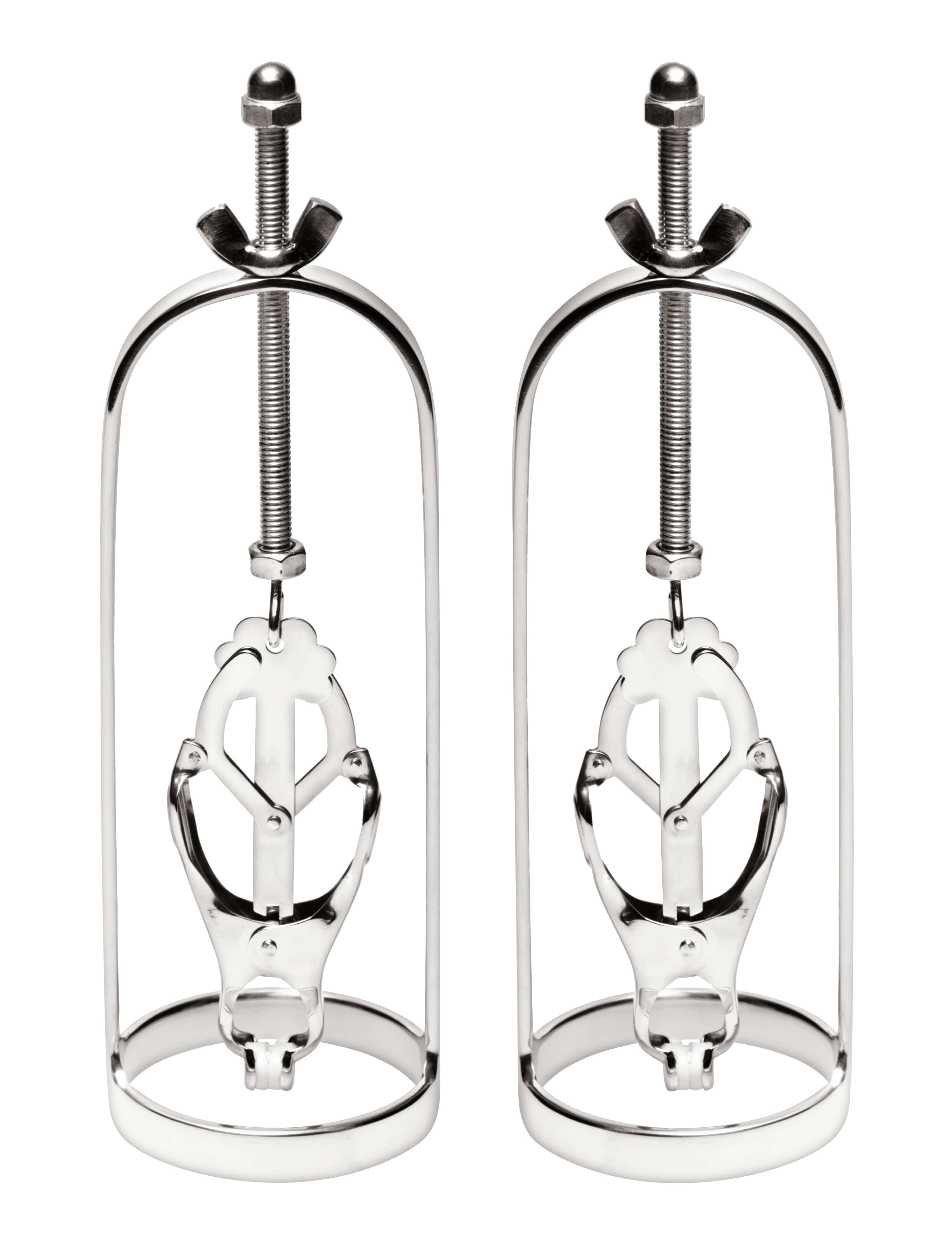 Stainless Steel Clover Clamp Nipple Stretcher for Intense Sensation and Gradual Stretching Nipple Clamps