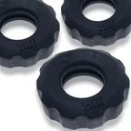Super Hunkyjunk 3 Piece Rubber Blend Cockrings Set – Stretchy Fit Cockring Trio > Cock Ring > Sets