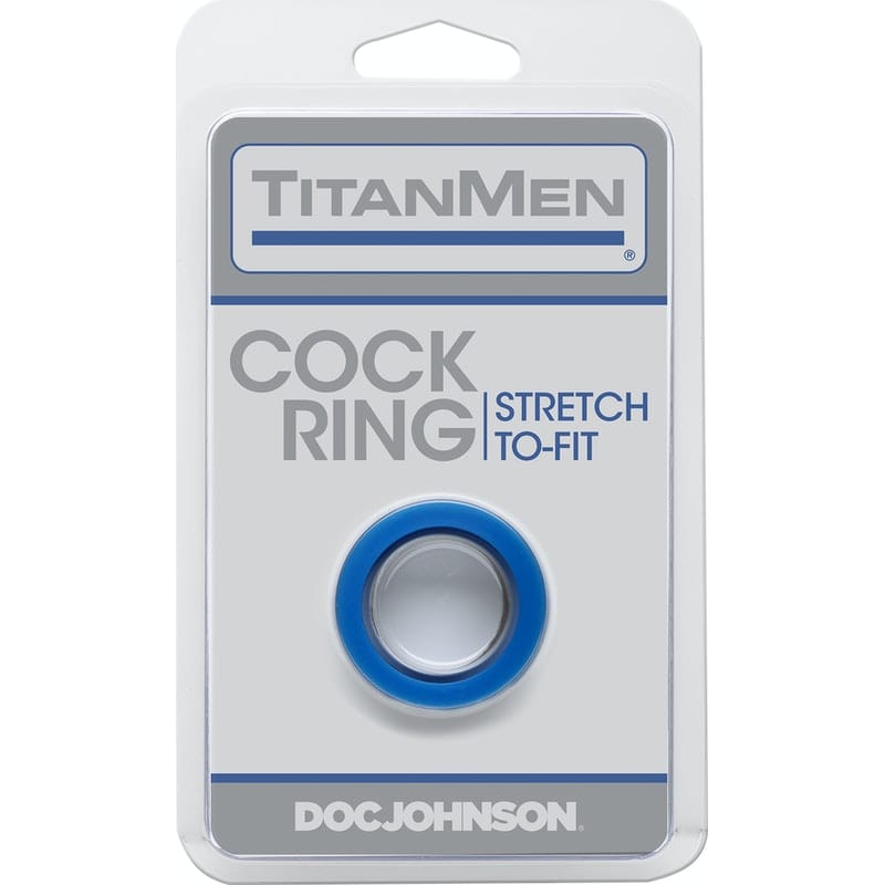 TitanMen Cock Ring Blue Stretch to Fit COCK RINGS