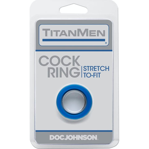 TitanMen Cock Ring Blue Stretch to Fit COCK RINGS