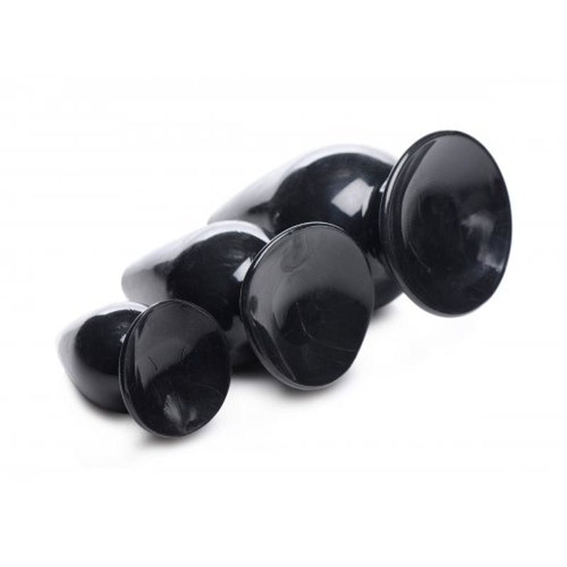 Triple Cones 3 Piece Anal Plug Set in Black > Anal Range > Butt Plug Kits