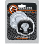Ultraballs 2 Pack Cockring Black and Clear > Cock Ring > Sets