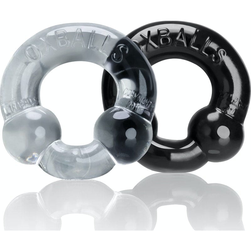 Ultraballs 2 Pack Cockring Black and Clear > Cock Ring > Sets Main image
