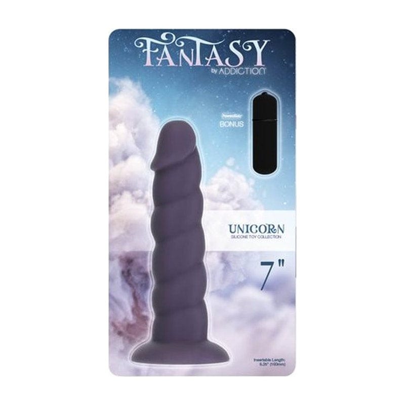 Unicorn Dildo 7 Inch Purple Fantasy Silicone Sex Toy DONGS