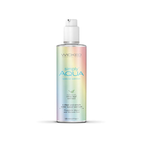 Wicked Simply Aqua Pride 120 ml Water Based Lubricant Bottle Water Based Lube