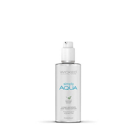 Wicked Simply Aqua Water Based Lubricant 70 ml Bottle Water Based Lube