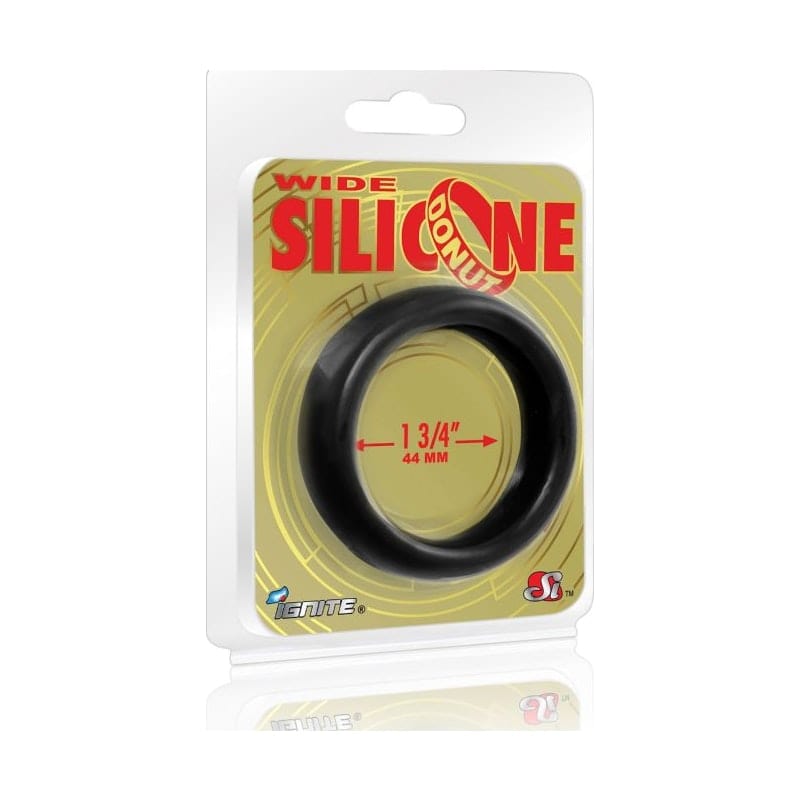 Wide Donut Black Cock Ring 44mm > Cock Ring > Single
