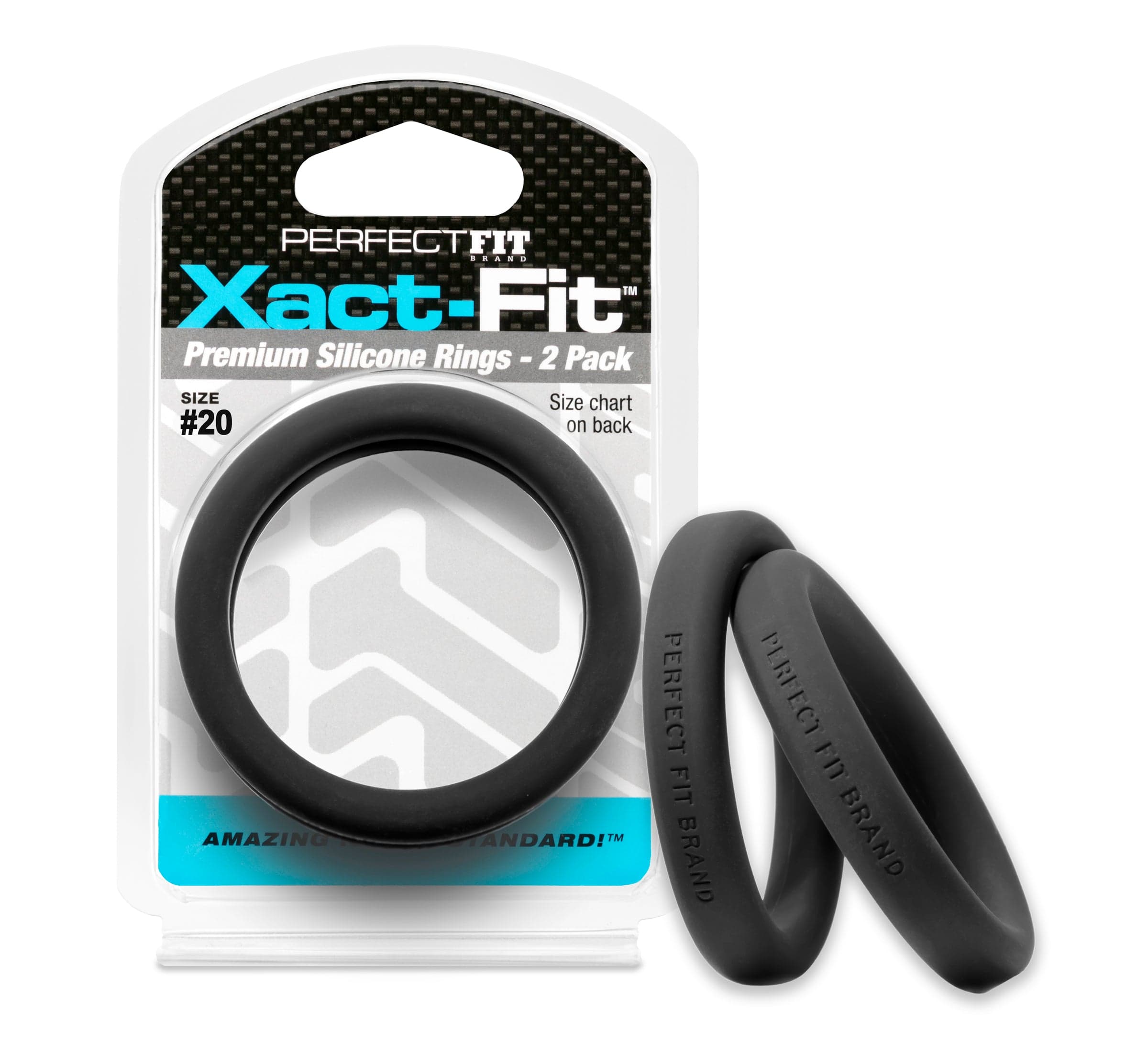 Xact Fit Cock Rings 2 Inch 2 Pack with Incremental Sizing System Cock Rings > Cock Ring > Sets