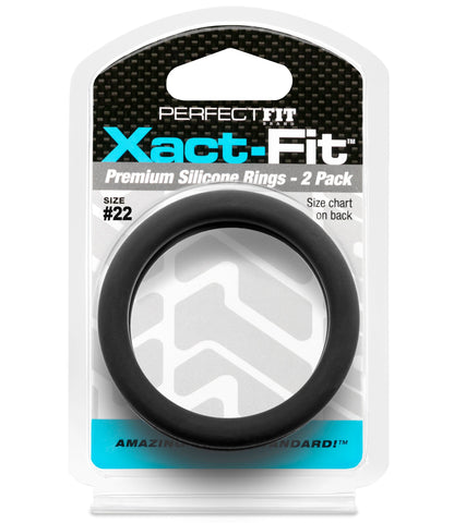 PerfectFit Adult Toys Black Xact-Fit #22 2.2in 2-Pack 854854005670