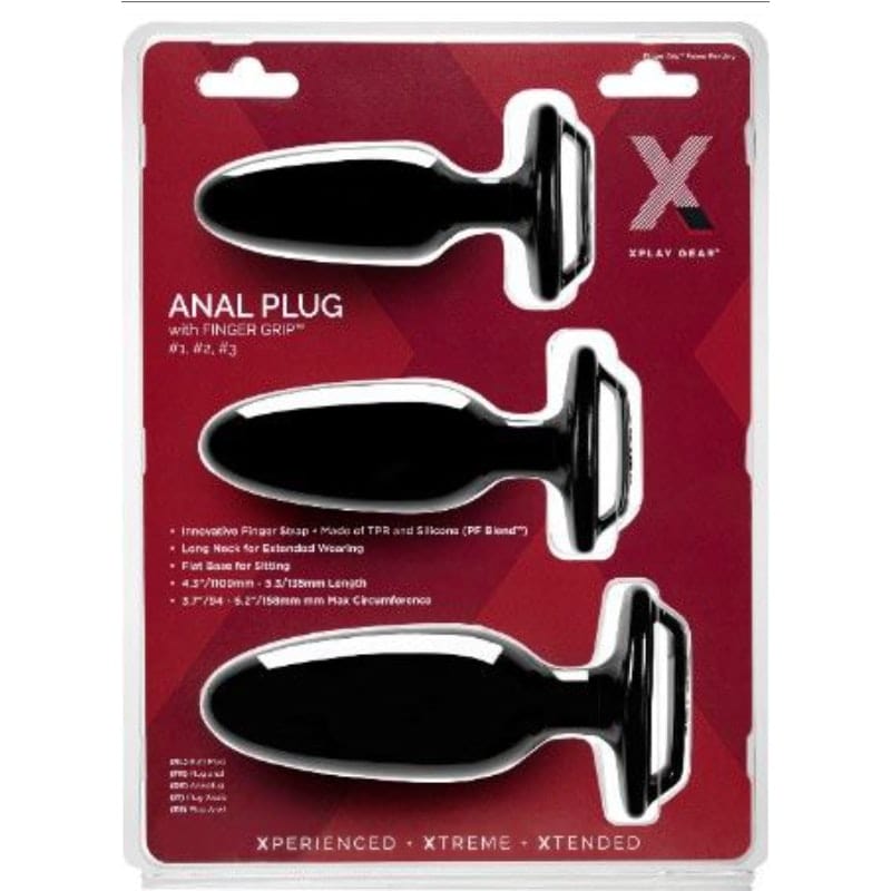 Xplay Finger Grip Plug Starter Kit Experience > Anal Range > Butt Plug Kits Main image