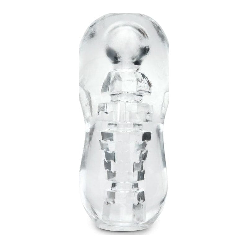 Zolo Gripz Spinner (Clear) – Squeezable Stroker > Sex Toys For Men > Masturbators Cup