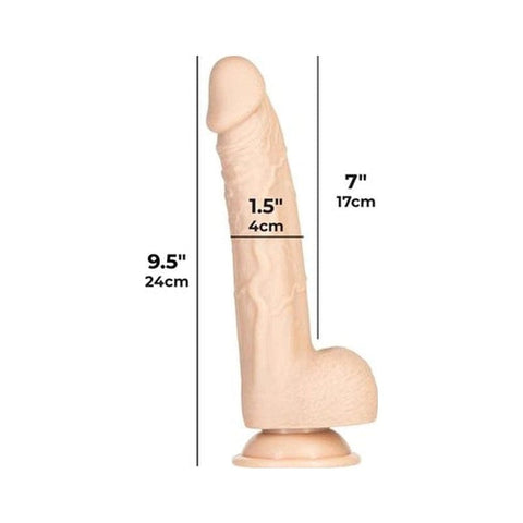 Tristan 9 Inch Realistic Dong Beige Premium Silicone Adult Sex Toy Dongs Realistic