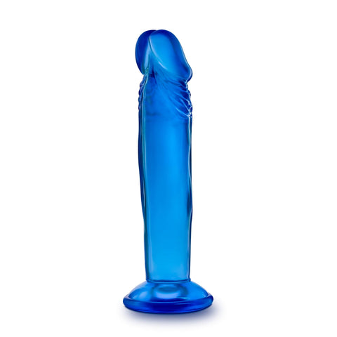 B Yours Sweet N Small 6in Blue Realistic Dildo with Suction Cup DONGS