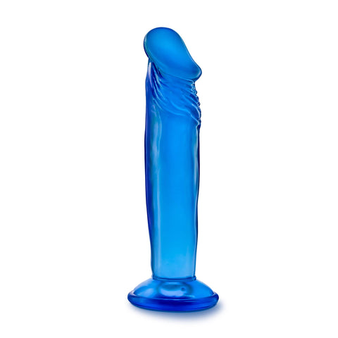 B Yours Sweet N Small 6in Blue Realistic Dildo with Suction Cup DONGS
