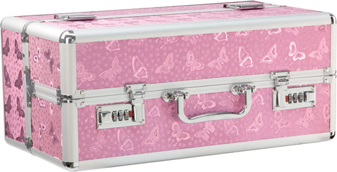 Lockable Large Vibrator Case in Pink for Secure Storage and Travel Adult Toy Storage