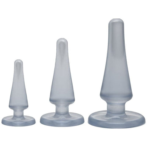 Anal Initiation Kit Clear with 3 Sizes for Beginners > Anal Range > Butt Plug Kits