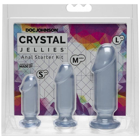Anal Starter Kit Clear Three Sizes for Beginner Comfort > Anal Range > Butt Plug Kits