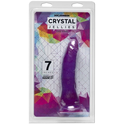 7 In Thin Dong Purple With Suction Cup Base DONGS