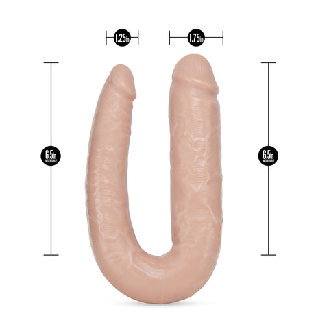 Dr Skin Dr Double Vanilla U Shaped Double Dildo for Couples and Solo Exploration Double Dongs