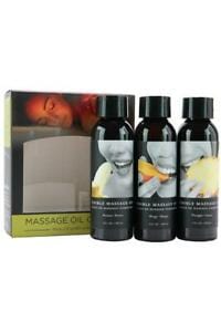 Edible Tropical Massage Oil Trio 3 x 59 ml - Mango Pineapple Banana Massage Oil