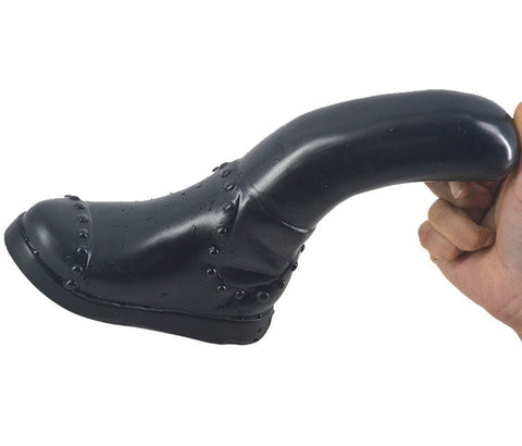 Boot Dildo Black - 9 Inch Overall Length Dongs Other