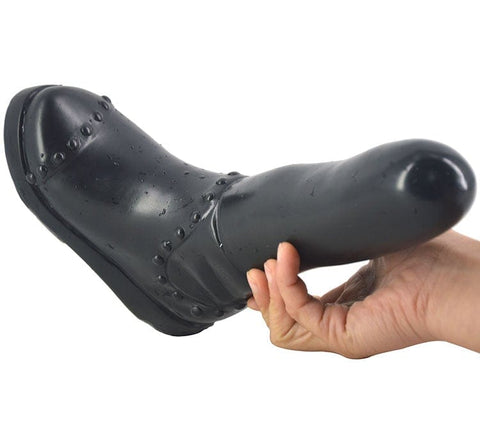 Boot Dildo Black - 9 Inch Overall Length Dongs Other