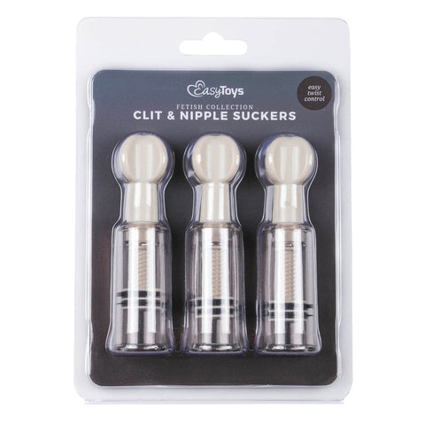Nipple and Clit Suckers Set of Three for Enhanced Sensations Nipple Suckers