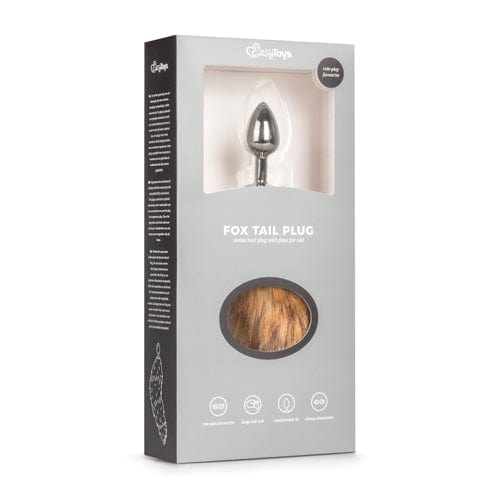 Fox Tail No 1 Silver Plug with Faux Fur Tail and Aluminum Butt Plug Tails