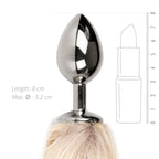 Fox Tail No 2 Silver Butt Plug with Faux Fur Tail > Anal Range > Tail Butt Plugs