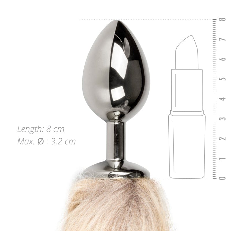 Fox Tail No 2 Silver Butt Plug with Faux Fur Tail > Anal Range > Tail Butt Plugs