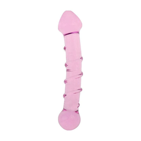 Glass Romance 5 Pink 7in Luxury Glass Dildo 7 Inches DONGS Glass