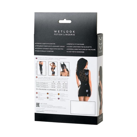 Glossy Wetlook Dress Lulu in Sizes S to XL Dresses