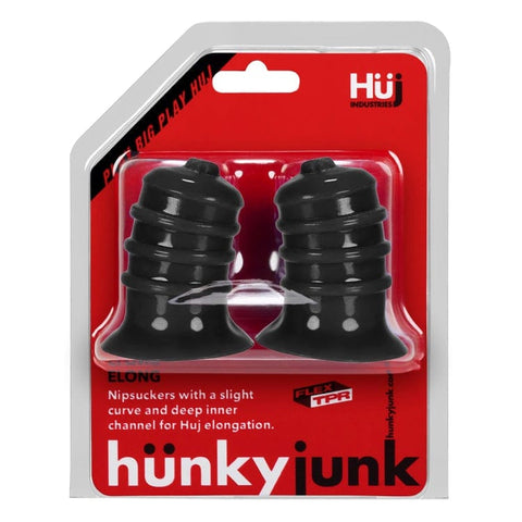 Elong Wide Base Nipsucker Black Adult Sex Toy Nipple Suckers