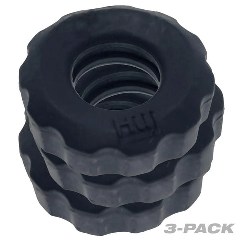 Super Hunkyjunk 3 Piece Cockrings Tar Ice for Enhanced Bulge and Firmness COCK RING Set