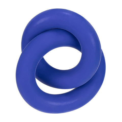 Duo Linked Cock and Ball Rings by Hunkyjunk Cobalt COCK RING Set
