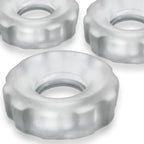 Super Hunkyjunk Three Piece Cockrings Clear Ice > Cock Ring > Sets