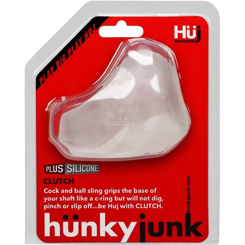 Slingshot 3 Ring Teardrop Sling by Hunkyjunk Ice Clear COCK RINGS Sling